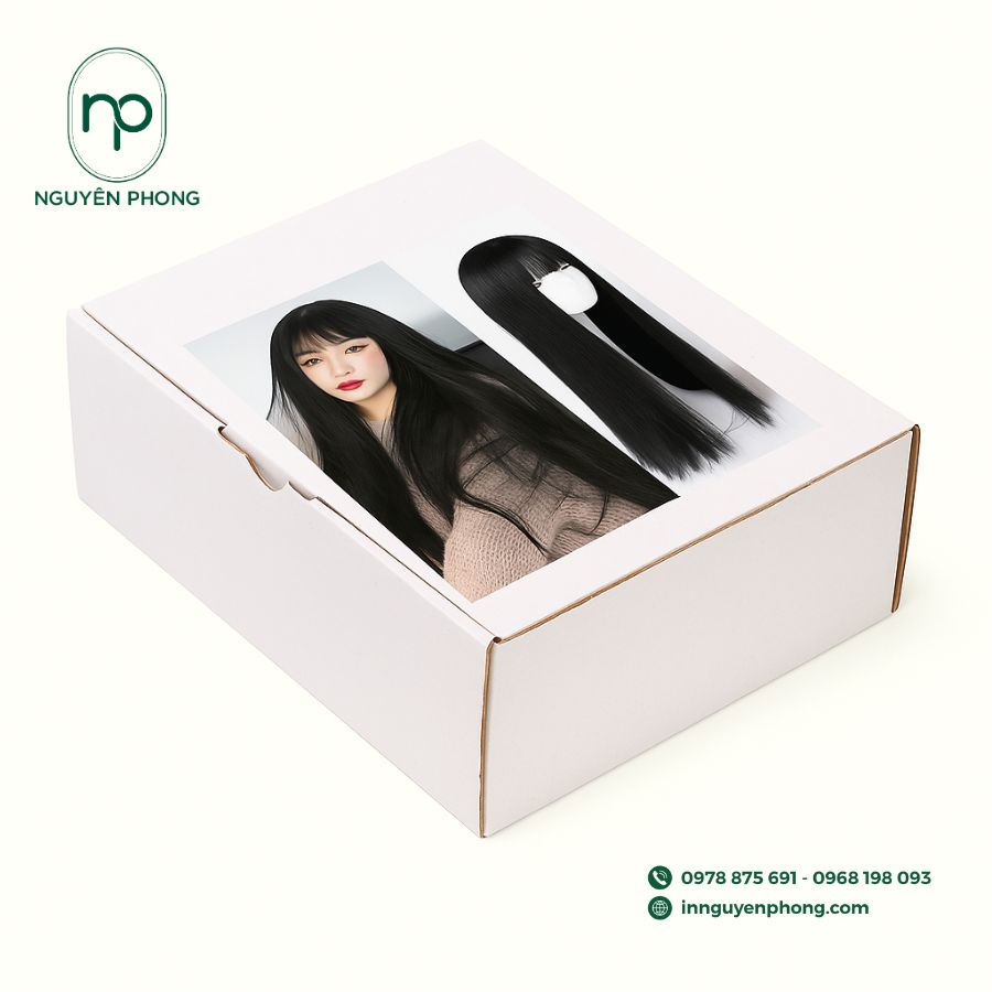 In hộp giấy đựng tóc giả giá rẻ